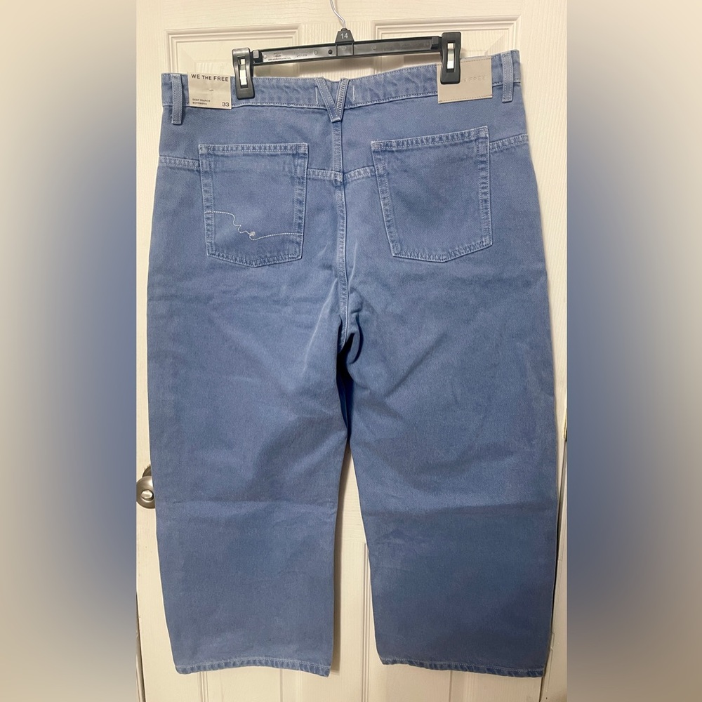 ❗️Sold❗️FREE PEOPLE We The Free Deep Trance Dropped Boyfriend Jeans Sz 33 NWT - Picture 10 of 15